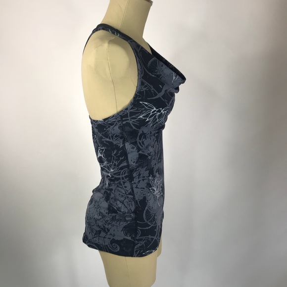 GAIAM Petal Racer Tank w/Bra S Blue & Gray - Picture 5 of 7